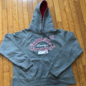 Aeropostale hoodie (Tomboy fit) size XL.  Gray with red lining in hoodie!